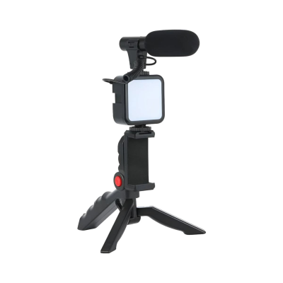 Plokama Pk-771 Professional Vlogging kit With Mic, Led Light And Tripod