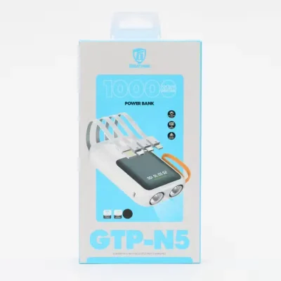 22.5W PD Fast Charging Power Bank with Built-in Cables and Torch