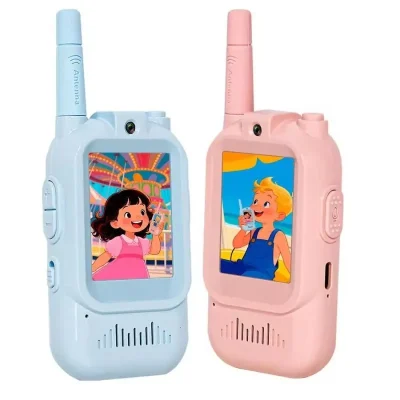 Kids Video Walkie Talkies with Voice Changer- 300m Range-For Kids Ages 3-10