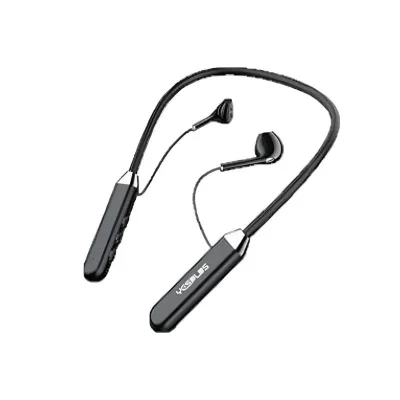 YES PLUS YS-618 Bluetooth Neckband Headset, Wireless Earphones with 8 Hours Battery Life, Black
